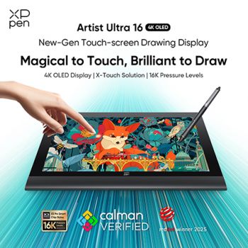 XPPen Launches Artist Ultra 16: Redefining Professional Pen Displays with Next-Gen Touch Solution and 4K OLED